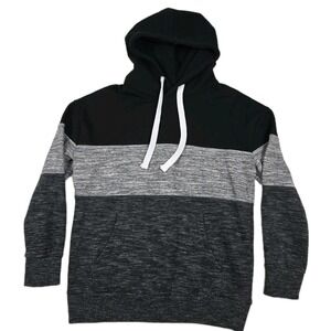 Reflex Adult Size Medium Colorblock Hoodie‎ Sweatshirt Black Gray
